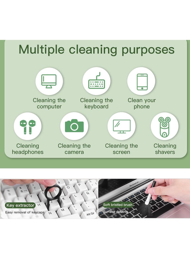 كيلا 19-في-1 الكمبيوتر الكمبيوتر المحمول لوحة المفاتيح تنظيف مجموعة مع فرشاة أداة، متعددة الوظائف نظافة للهواتف المحمولة سماعات الأذن كاميرا مراقبة تلفزيون سماعات الأذن أجهزة الإلكترونيات (أسود) - Image 3
