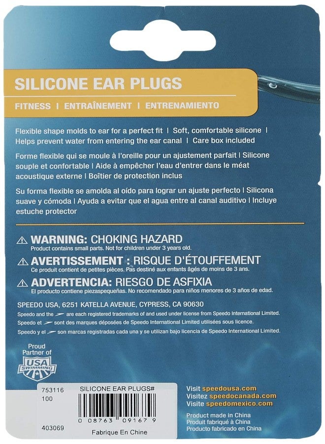 سبيدو سدادات أذن سيليكونية للتدريب على السباحة من سبيدو للجنسين، لون أبيض، زوجان (عبوة من قطعة واحدة) - Image 5