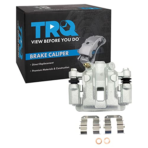 TRQ Rear Left Brake Caliper w/Bracket Drivers Side Compatible with 2006-2007 Hyundai Accent 2010-2013 Kia Forte Forte Koup Rio Rio5 - Image 1