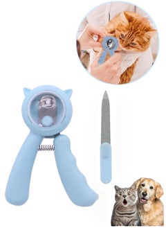 1PC Pet nail scissors, non -slip and splattered dog nail scissors with baffle, cat's claw scissors modification tool accessories, for small animal nails pruning (blue)
