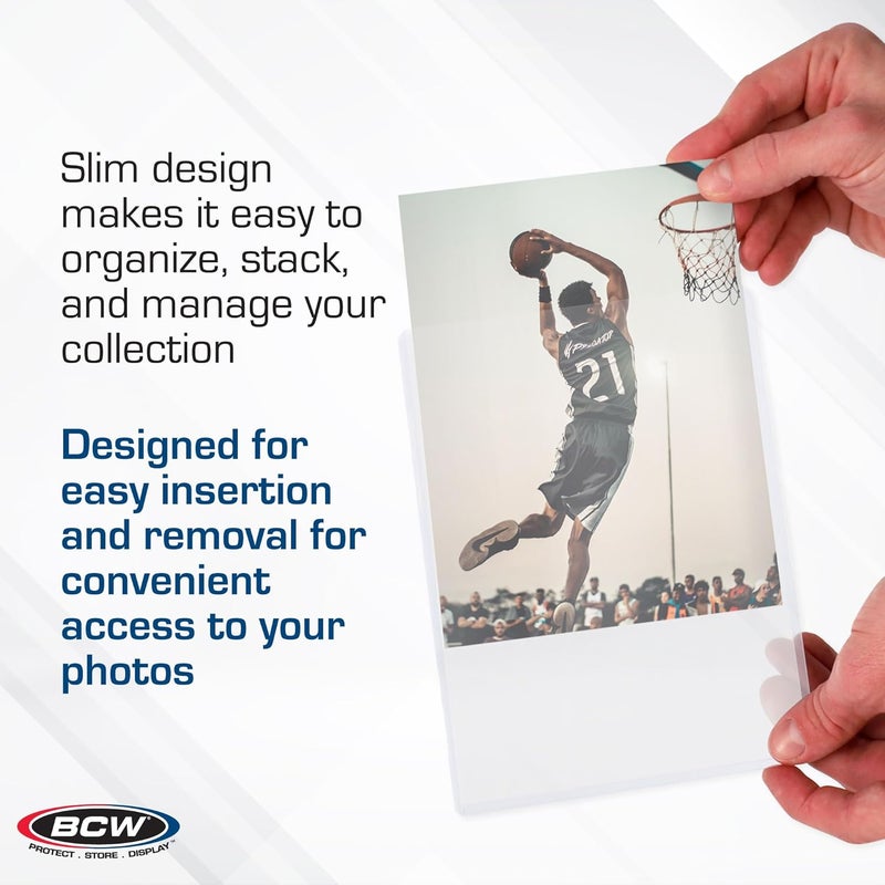 BCW 5x7 Topload Holder – 25 Count | Rigid 5x7 Toploader for Photos, Cards & Prints | Hard Plastic 5 x 7 Top Loader for Postcards, Pictures & Memorabilia Protection - Image 5