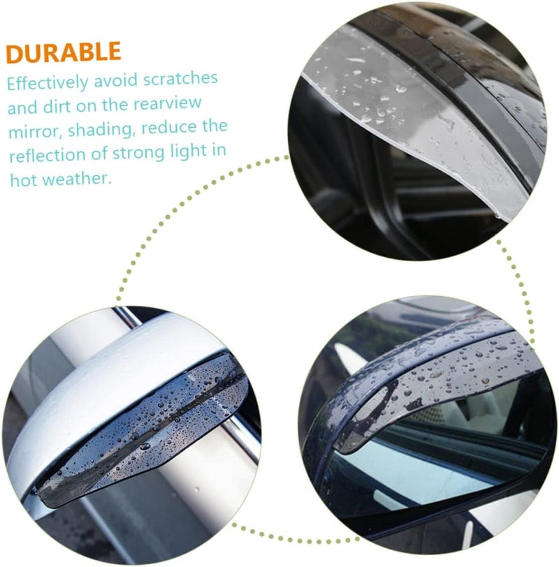 Flexible purchase choices 10pairs Car Rear View Mirror Rain Shield Rain Cover Visor for Car Material Sun Visor Suvs Trucks Strategic warehouse site - Image 3