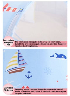 ZCM-HAPPY Foldable Baby Mosquito Net Free Installation Comfortable Cool Mosquito Cover with Pillow Cushion (0-3 Years), Breathable and Portable  - Image 4