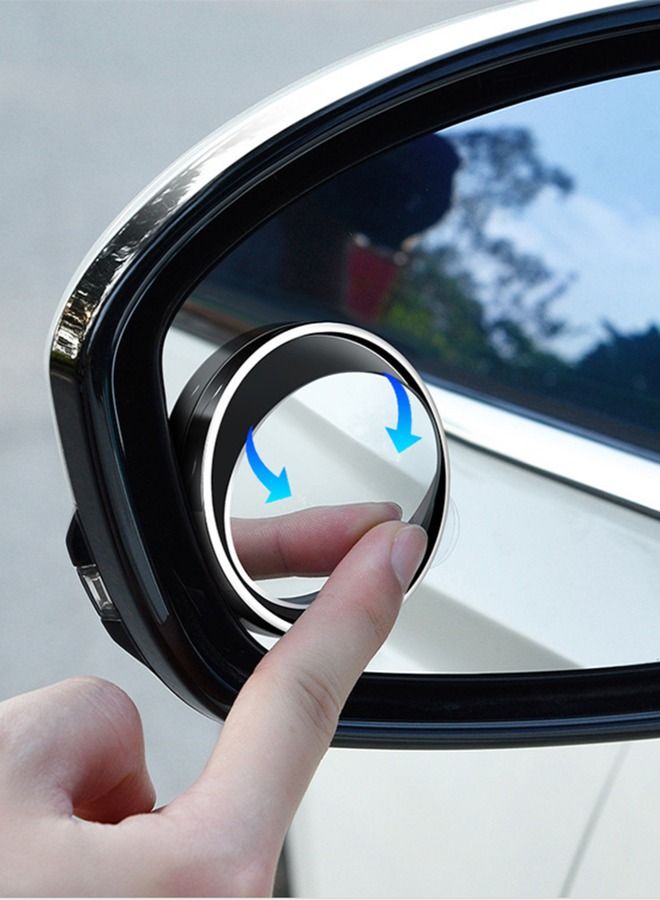 general مرآة الرؤية الخلفية للسيارة ذات كوب الشفط مرآة دائرية صغيرة للسيارة مرآة مساعدة للرجوع للخلف مرآة مراقبة النقطة العمياء عالية الدقة - Image 2