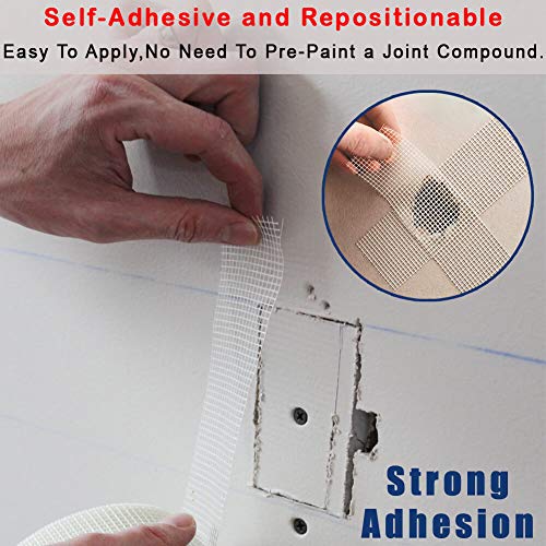 LYLTECH Drywall Joint Tape-13 MESH,100% Fiberglass 1.88-Inch X 180Feet,Heavy-Duty Self-Adhesive Wall Crack and Seam Patch - Image 3