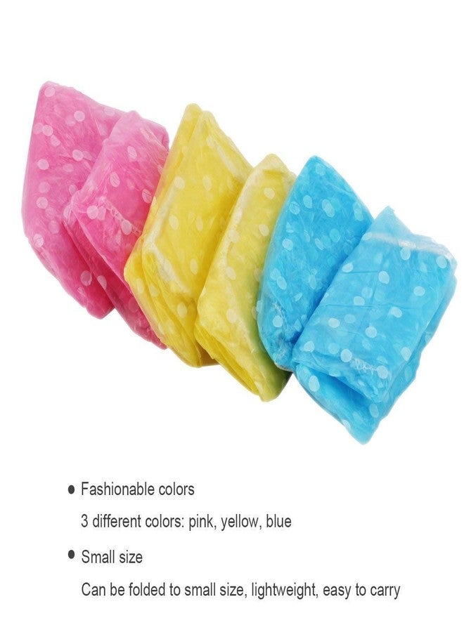 Abhsant Shower Cap Free-Size Reusable Waterproof Elastic Bathroom For Homes, Spas, Salons, Hair Treatment, Beauty Parlours (Polka Dot Design) Best Gift for Girl Women Boy Men (Pack of 3) - Image 5
