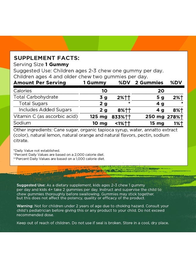 SWANSON Kids Vitamin C Gummies - 60 Orange-Flavored Gummies - Immune Support For Children - Image 4