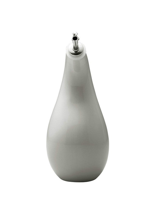 Rachael Ray Rachael Ray Solid Glaze Ceramics EVOO Olive Oil Bottle Dispenser with Spout - 24 Ounce , Gray  - Image 3