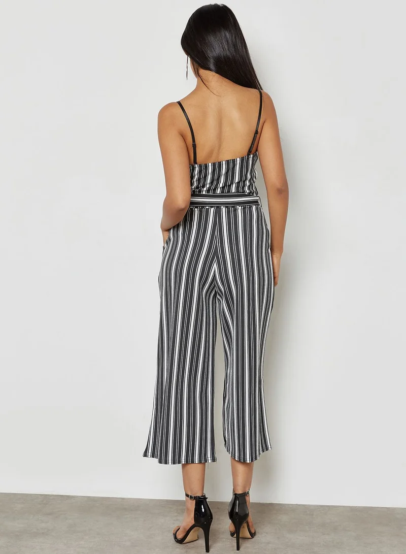 QUIZ Stripe Culotte Jumpsuit
