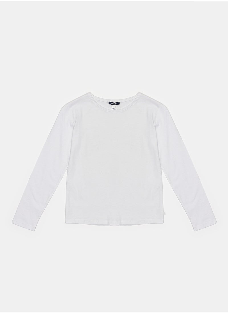 Okaidi White T-Shirt for Girls  - Image 1