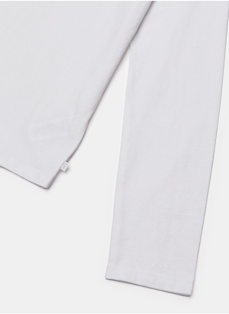 Okaidi White T-Shirt for Girls  - Image 4