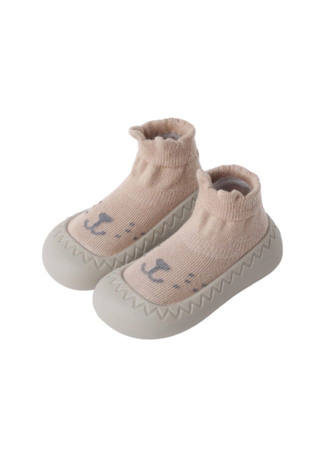 ShebSheb Baby Sock Shoes Toddler Cartoon Soft TPE Sole Non Slip Indoor Floor Slipper for Infant Boys Girls  - Image 1
