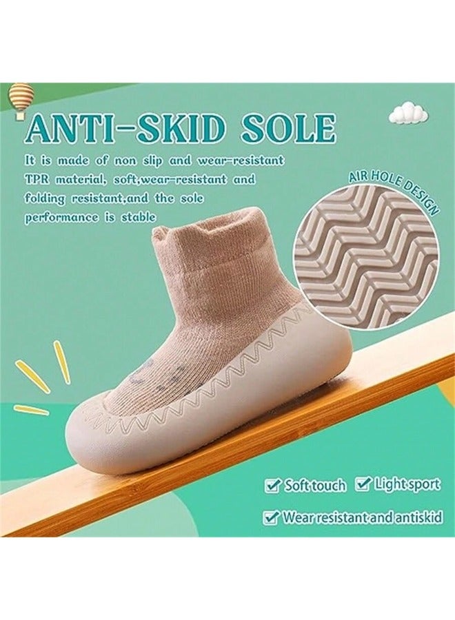 ShebSheb Baby Sock Shoes Toddler Cartoon Soft TPE Sole Non Slip Indoor Floor Slipper for Infant Boys Girls  - Image 4