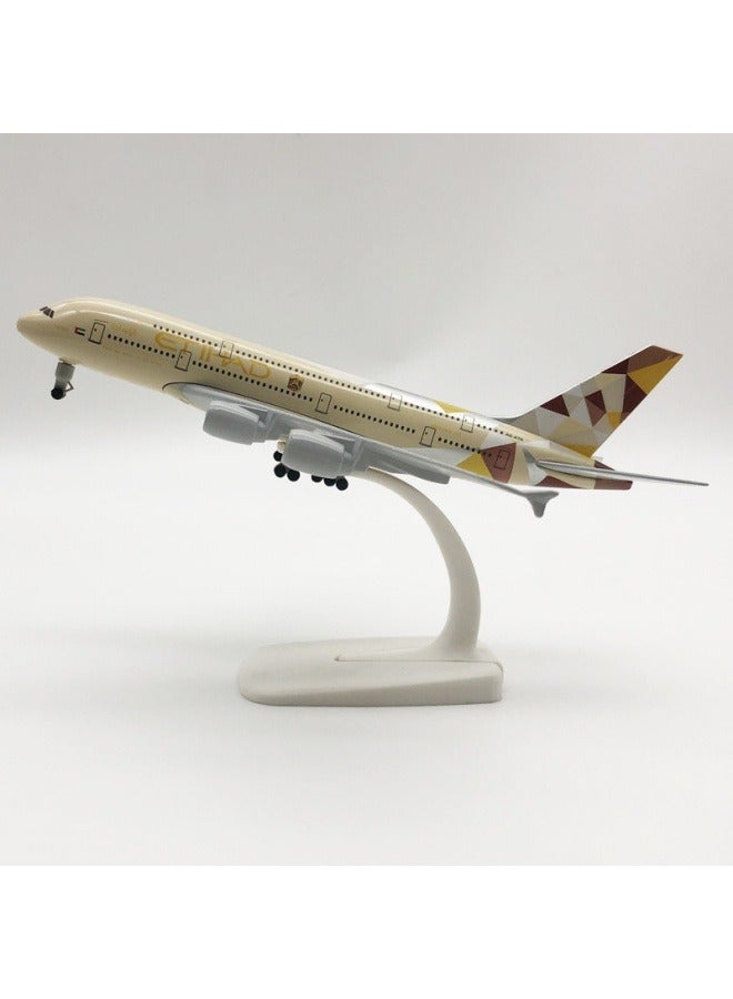 general 20cm Alloy Airplane Tabletop Display Model 1:200 Scale Etihad A380 Airplane Model Ornaments Toys Furniture Decorations Collection Gifts - Image 5