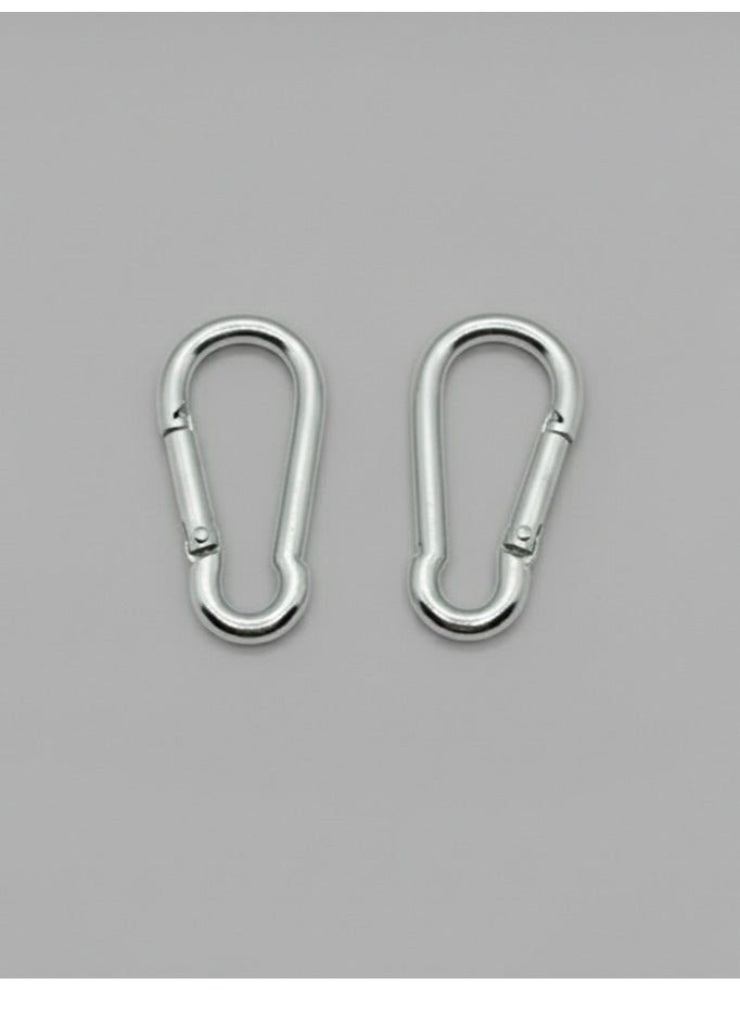 Biella™ 2Pcs 6mm  Safe Lock Carabiner Clip – GI Heavy Duty Spring Snap Clip Screw Lock Hooks for Outdoor Climbing, Hiking Camping, Gym, Boating, Hang Plants, Hammocks etc - Image 1