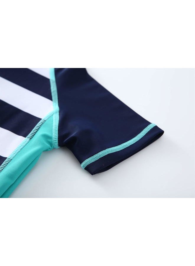Wishere Baby Boy Girl Rash Guard Swimwear Shirt Upf 30+ Baby Swimsuit, Striped, 3-6 Months - Image 3