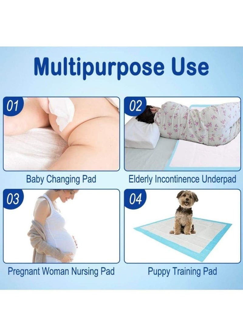 Generic - 60x45cm Medium Disposable Changing Pad Leak-Proof Underpad Bed Table Protector Mat, Soft Non-Woven Fabric , 50 Pieces - Image 1