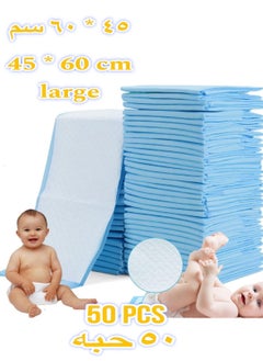 60x45cm Medium Disposable Changing Pad Leak-Proof Underpad Bed Table Protector Mat, Soft Non-Woven Fabric , 50 Pieces - pzsku/Z47B663A7E401986BF497Z/45/_/1725870952/1917bf5c-266f-464c-84cb-df6ee58bf23f