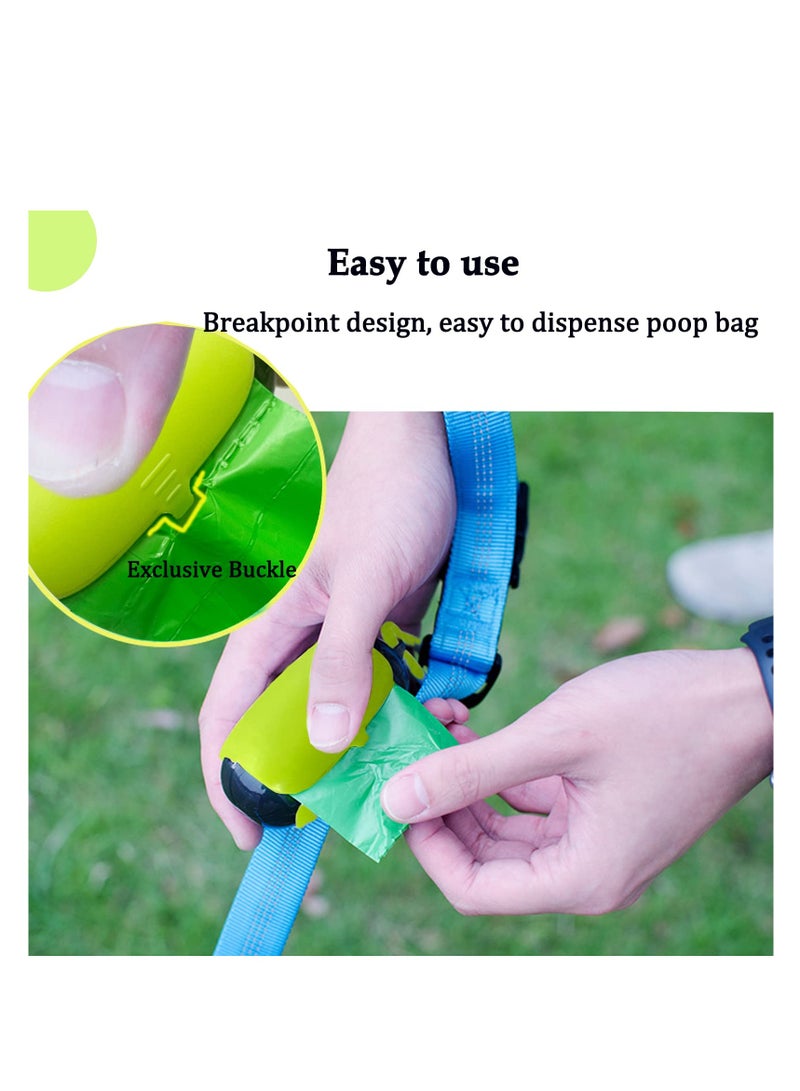 Portable Dog Waste Bag Holder with 4 Bag Holders and 2 Rolls of Bags for Leashes - Fits All Leashes - Image 5