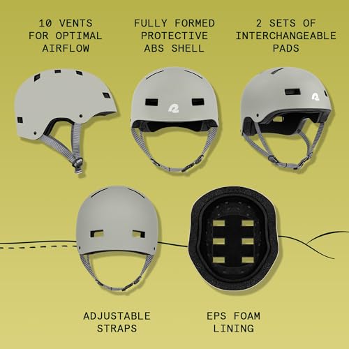 Retrospec Dakota Bicycle / Skateboard Helmet for Adults - Commuter, Bike, Skate, Scooter, Longboard & Incline Skating - Highly Protective & Premium Ventilation-Small - Matte Oat - Image 2