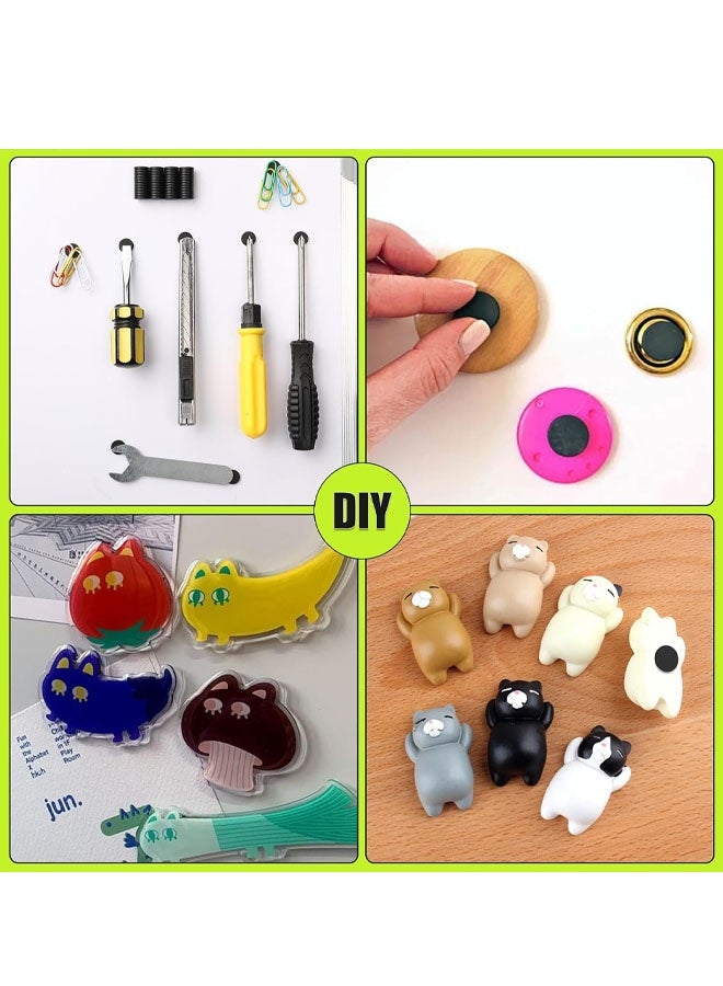 مغناطيسات صغيرة، عبوة من 100 مغناطيس أسود للثلاجة، 20 × 1 مم، مغناطيسات أرضية نادرة، مغناطيس نيوديميوم للأعمال اليدوية، والسبورة البيضاء، وخزائن المطبخ - Image 5