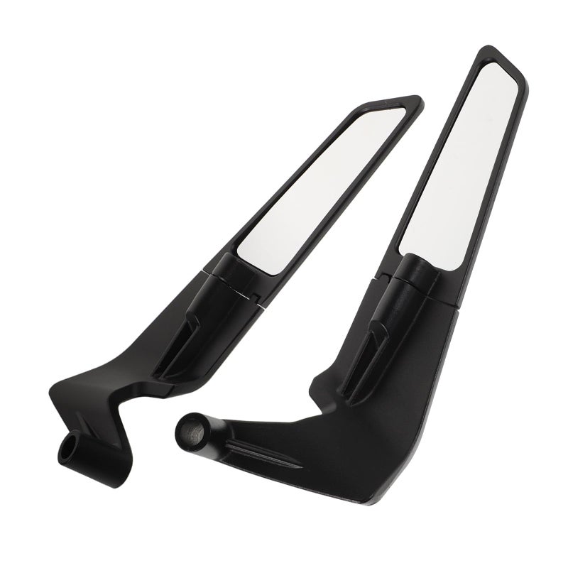 Adjustable Universal Motorcycle Rearview Mirrors Wide Angle Handlebar Mount Black - Image 2