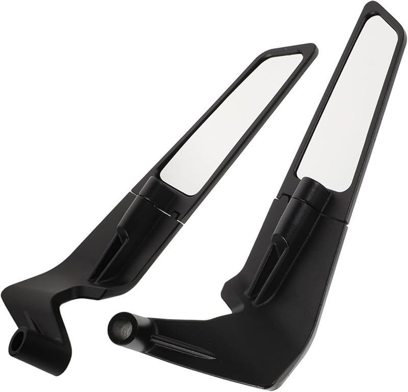 Adjustable Universal Motorcycle Rearview Mirrors Wide Angle Handlebar Mount Black - Image 1