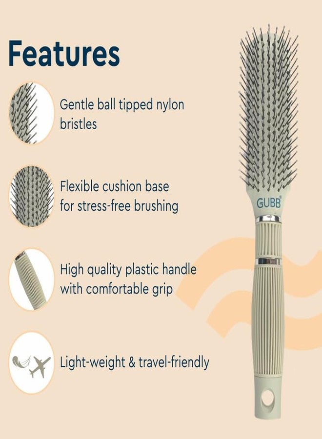 GUBB Serenity Hues Noir Essentials Styling Brush | Premium Hair Brush for Gentle Detangling & Styling | Perfect for - Women & Men | Smooth Finish - Image 1