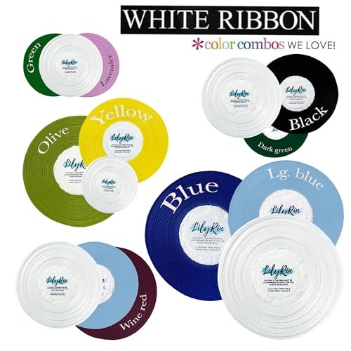 LilyRin White Ribbon 1/4 Inches 36 Yards Satin Roll Perfect for Scrapbooking, Art, Wedding, Wreath, Baby Shower, Packing Birthday, Wrapping Christmas Gifts or Other Projects - Image 5