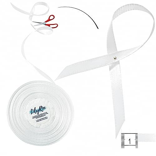 LilyRin White Ribbon 1/4 Inches 36 Yards Satin Roll Perfect for Scrapbooking, Art, Wedding, Wreath, Baby Shower, Packing Birthday, Wrapping Christmas Gifts or Other Projects - Image 4