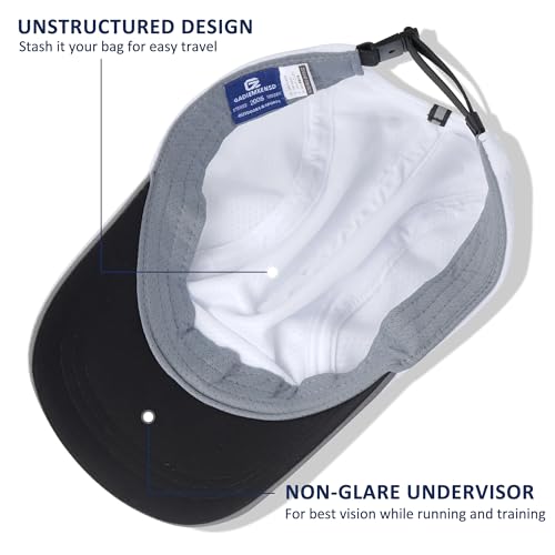 GADIEMKENSD Women's Race Day Running Hat Performance Mesh Baseball Cap - Excellent Ventilation, Lightweight, Reflective Safety Ponytail Hats for Exercise Golf Hiking Beach Workout Gym White - Image 3