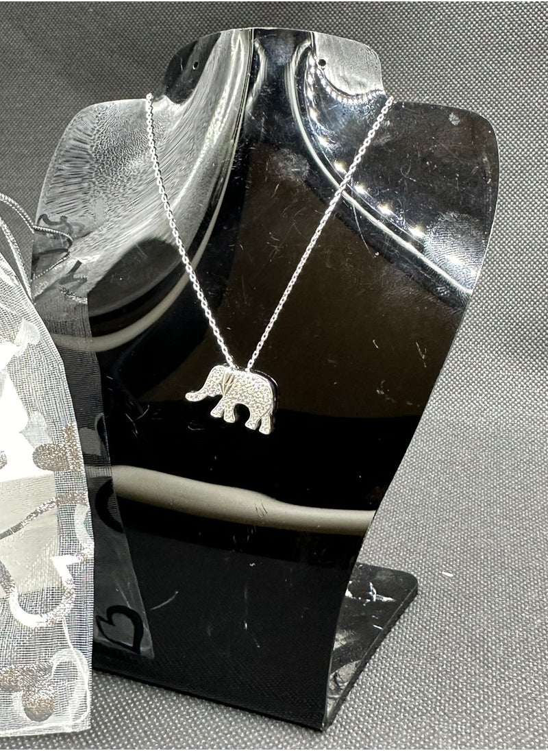 Generic - Sterling silver 925 Elephant Necklace with Chain – Elegant and Symbolic Jewelry for Women - Image 1