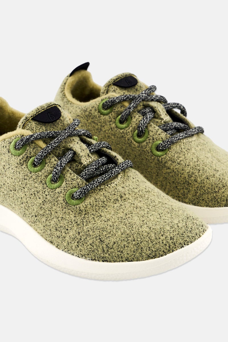 Allbirds Women Wide Wool Lace Up Running Shoes, Olive - Image 3