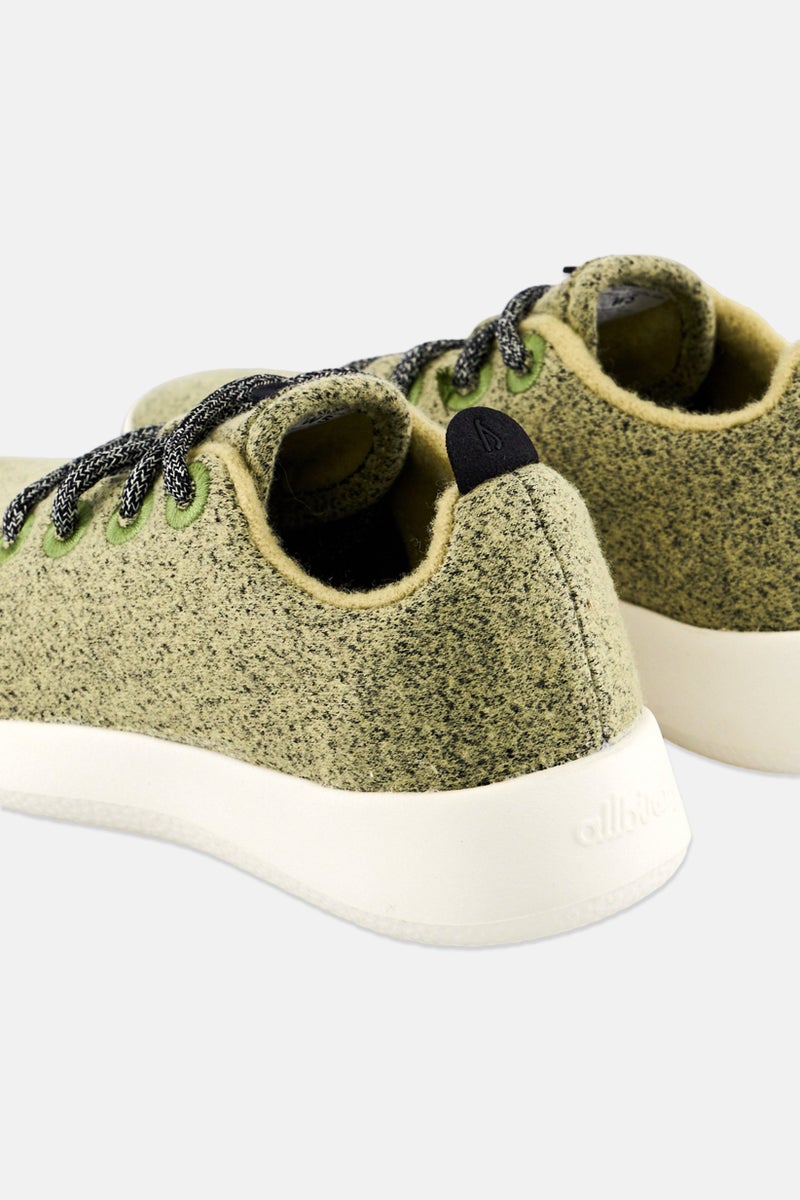 Allbirds Women Wide Wool Lace Up Running Shoes, Olive - Image 2