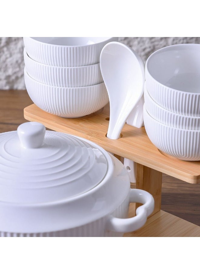 Princess - Princess 15 Piece Soup Set Elegant Porcelain Soup Bowls Spoons & Serving Pieces Perfect for Family Meals Special Occasions & Dinner Parties 31.5X27X27Cm - Image 1