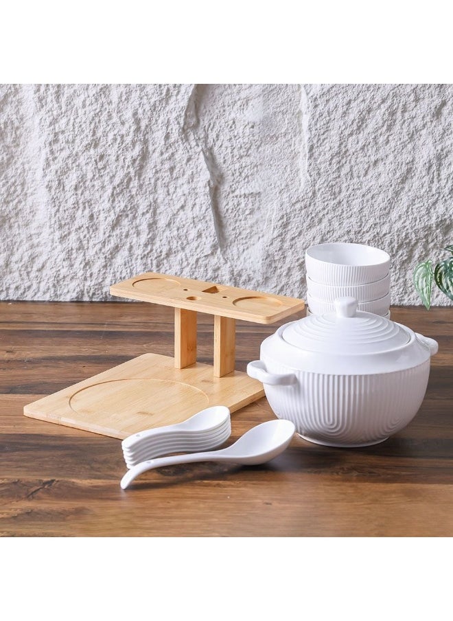 Princess - Princess 15 Piece Soup Set Elegant Porcelain Soup Bowls Spoons & Serving Pieces Perfect for Family Meals Special Occasions & Dinner Parties 31.5X27X27Cm - Image 1