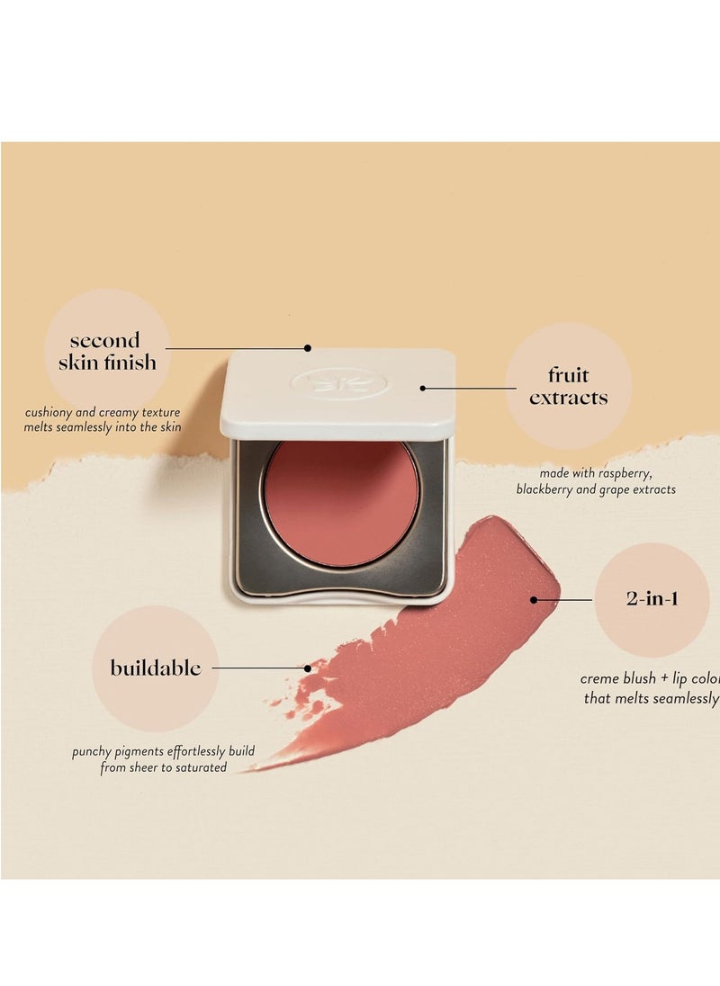 Honest Beauty Honest Beauty 2-in-1 Creme Cheek Blush + Lip Color | EWG Verified, Vegan + Cruelty Free | Rose Pink, .1 oz  - Image 4