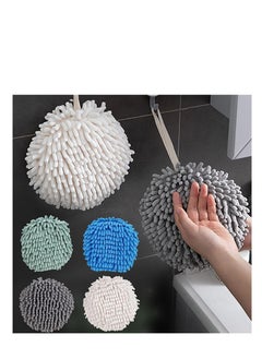 MahMir Microfiber Hand Towel Ball Fast Drying, Chenille Hand Towel Ball Absorbent Soft Towel Microfiber Hand Towels for Bathroom Kitchen Hand Drying Puff (Blue + White + Green + Grey, 4-Pack) - pzsku/Z47B6E0E614041F57D915Z/45/_/1677260097/f234d998-2240-4a15-a742-b26ab62efe8b