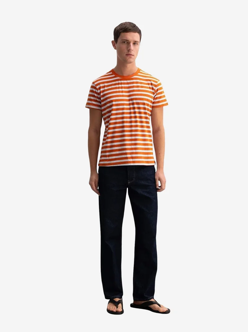 Giesto GIESTO Slim Fit Striped Crew Neck T-Shirt