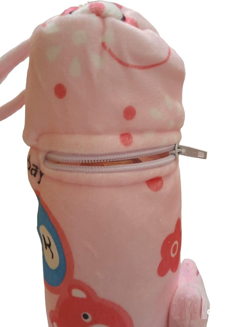 Lappu Bottle Cover for Philips Avent Wide/Broad Neck - Soft Plush Stretchable Baby Bottle Tote Bag With Strap - Image 4