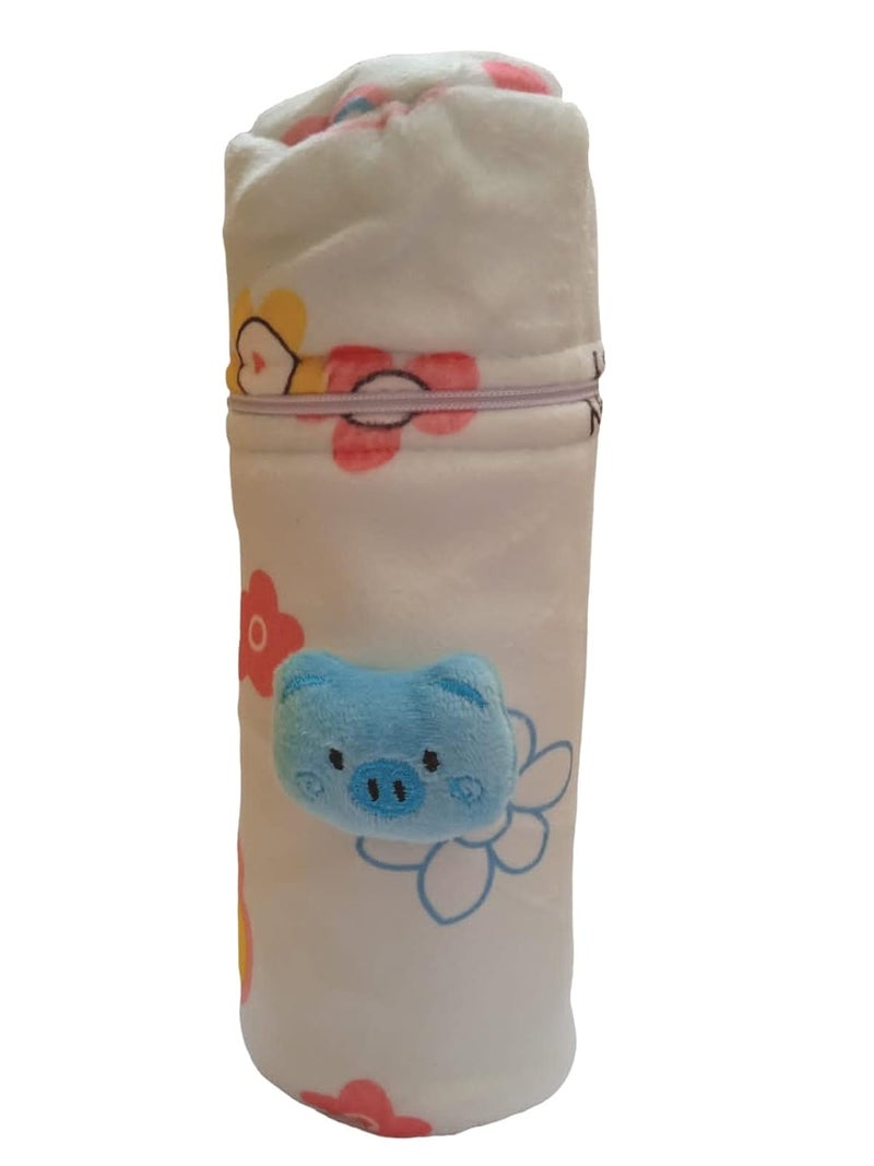 Lappu Bottle Cover for Philips Avent Wide/Broad Neck - Soft Plush Stretchable Baby Bottle Tote Bag With Strap - Image 3