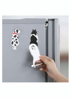 Y&D Refrigerator Magnetic Hooks, SYOSI 2Pcs Decorative Magnets Cute Animal Little Black Dog and Dalmatian, Sticker Hanging Hook for Office Classroom Kitchen  - Image 3