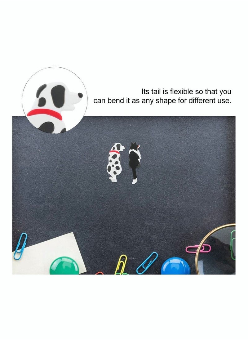Y&D Refrigerator Magnetic Hooks, SYOSI 2Pcs Decorative Magnets Cute Animal Little Black Dog and Dalmatian, Sticker Hanging Hook for Office Classroom Kitchen  - Image 5