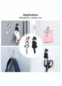 Y&D Refrigerator Magnetic Hooks, SYOSI 2Pcs Decorative Magnets Cute Animal Little Black Dog and Dalmatian, Sticker Hanging Hook for Office Classroom Kitchen  - Image 2