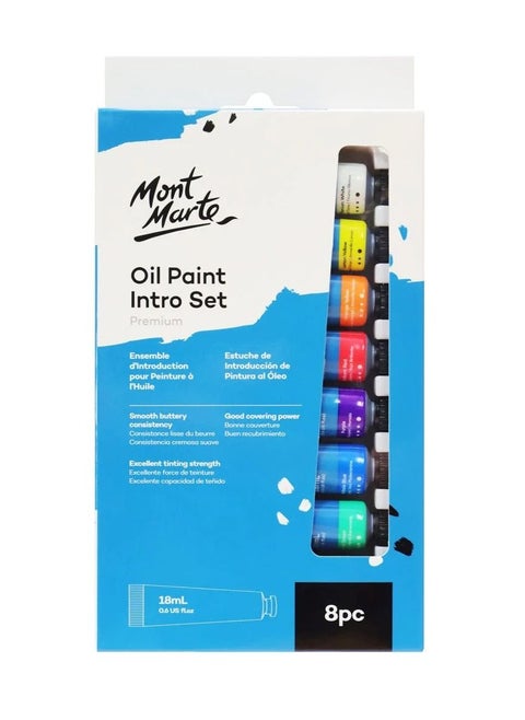 8-Piece Oil Paint Intro Set Premium 18ml Content