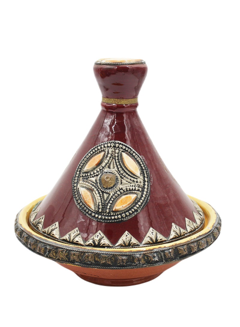 Antique Museum Moroccan Handmade Tajeen (Food Pot) 22 cm  - Image 1