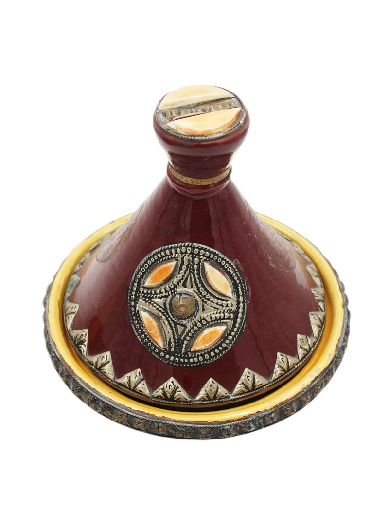 Antique Museum Moroccan Handmade Tajeen (Food Pot) 22 cm  - Image 2