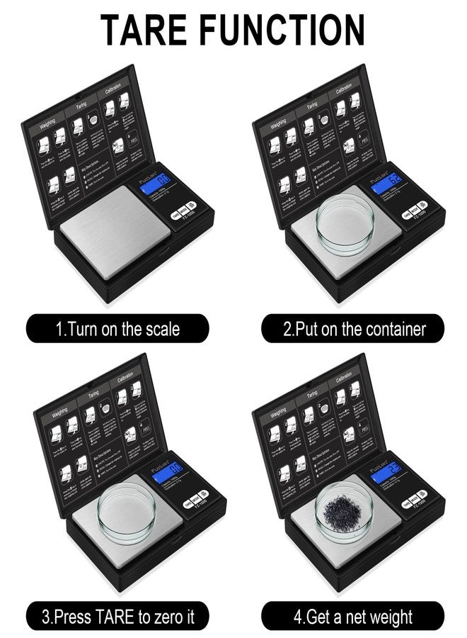 Fuzion Digital Pocket Gram Scale 1000g/0.1g, Small Digital Scales Grams Ounces Grains, Herb Scale, Jewelry Scale, Portable Travel Food Scale - Image 4