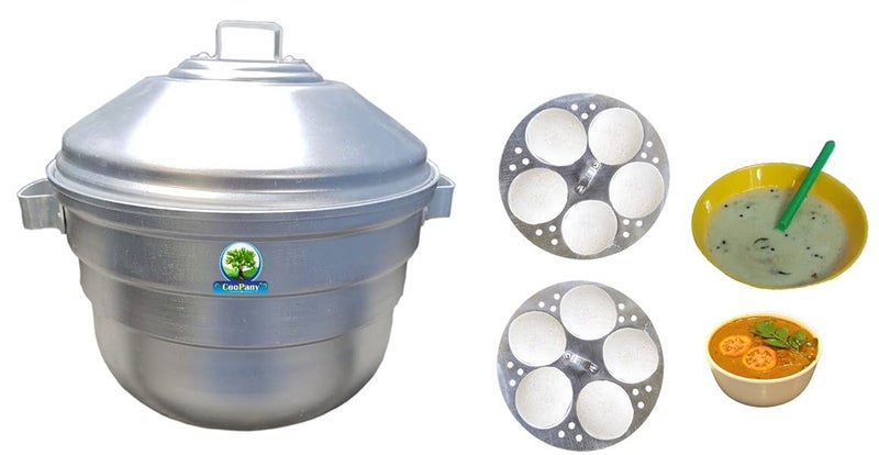CooPany ® Anodised Aluminium Indolium Idly Maker Pot 10 Idlies - Image 2