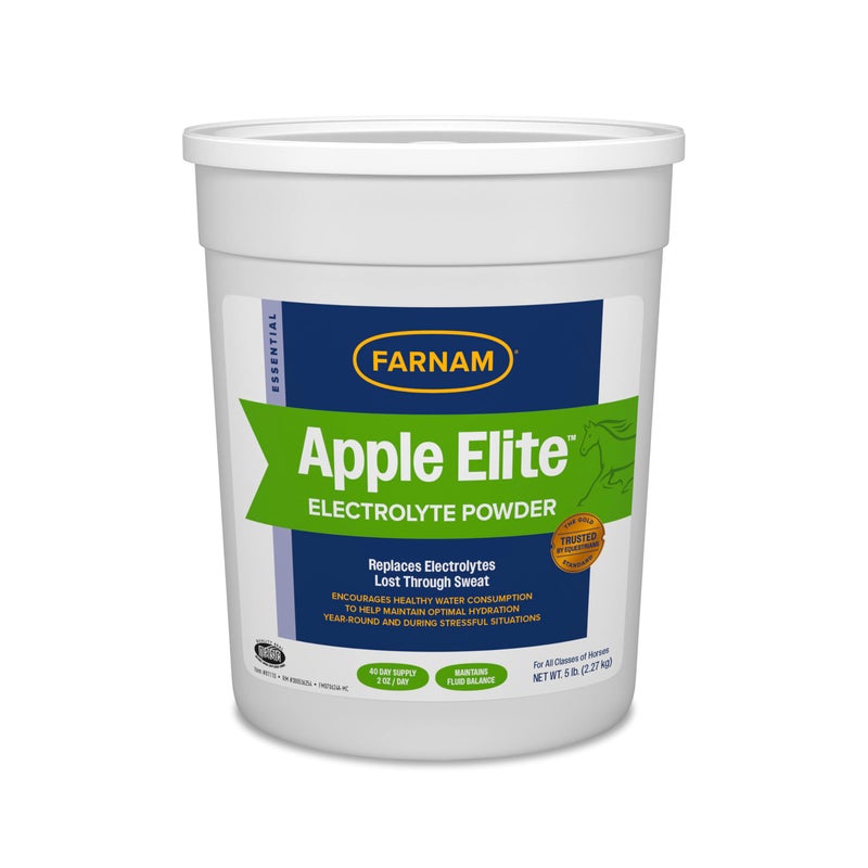 Farnam Apple Elite Electrolyte Powder Supplement for Horses, Replaces Vital Minerals, Encourages Hydration, No Added Sugar, 5 pounds - Image 1